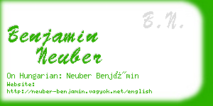 benjamin neuber business card